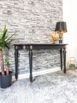Console Italienne noir mat vintage Mid century Table d'appoi