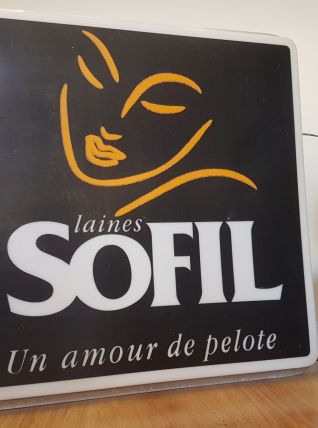 Enseigne lumineuse Sofil Publicité vintage Applique murale D