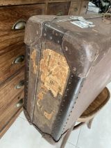 Ancienne grande valise vintage bois