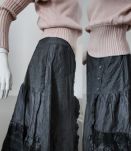 Jupe évasée "BLEU DE SYM" volantée jean T 40/42