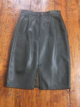 Jupe cuir mi-longue "Cuir 20 ans"