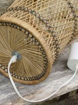 Suspension électrifiée rotin (osier ancien)