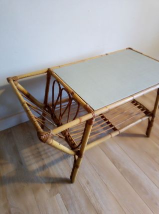 Table basse Rotin Vintage