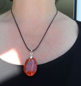 pendentif pierre Jaspe rouge 