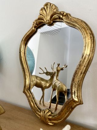 Ancien miroir doré vintage