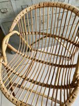 Fauteuil rotin vintage