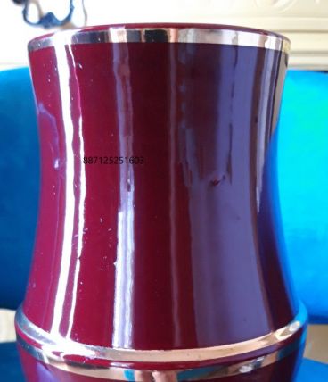 Vase St Clément Rouge Blanche LETALLE 50'