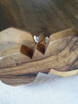Salière poivrière Bois d'olivier années 50
