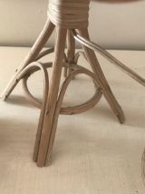 Petite lampe vintage rotin 