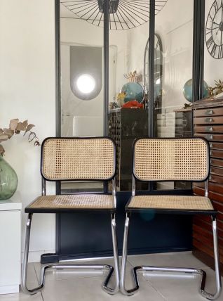 Paire de chaises Marcel Breuer Cesca B32 vintage