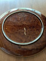 Plat rond floral Sarreguemines vintage