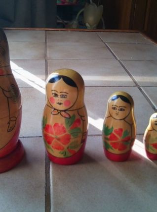 5 Poupées russes Matriochkas des années 70