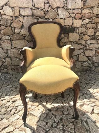 Fauteuil Louis-Philippe 1er avec repose pied