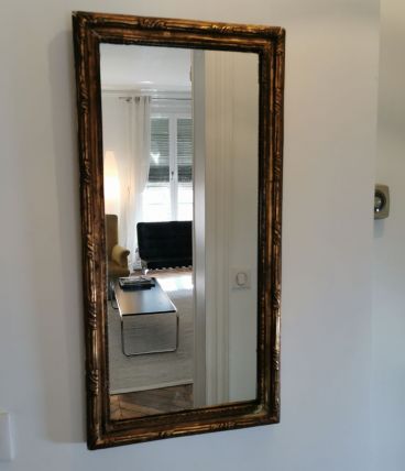 Miroir doré à la feuille d'or 