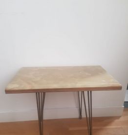 Table basse onyx et metal