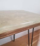 Table basse onyx et metal
