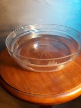 VIDE POCHE EN METAL ARGENTE  corbeille  avec sa coupole en v