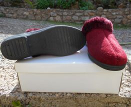 CHAUSSONS SANDALES DAMART VINTAGE T 36 BORDEAUX