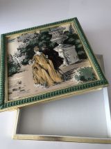 Ancienne boite en carton décorée