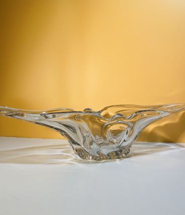 Coupe de fruits en verre cristal
