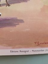 AFFICHE PÉDAGOGIQUE ANCIENNE RECTO/VERSO "POUCET ET SON AMI 