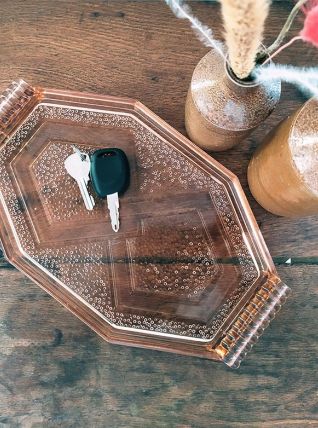 VIDE POCHE VERRE STYLE "ART DÉCO"