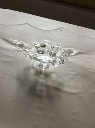 Jolie coupe à fruits en cristal art déco des années 1970