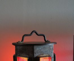 Lanterne chantier T.P années 60/70 transformée en lampe