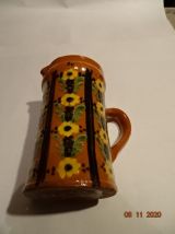  Grand pichet provençal fleuri ancien  pot vase carafe