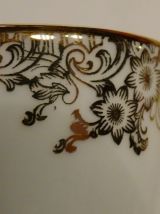 2 très beaux mazagrans porcelaine de luxe décor or scène gal