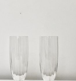 6 verres à champagnes ou apéritif en cristal.