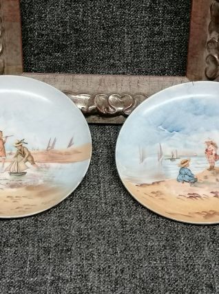 Anciennes assiettes en porcelaine de Limoges 