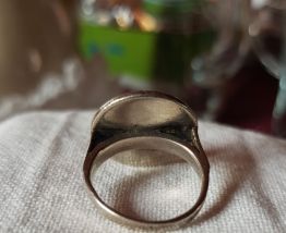 Bague argent 925 Onyx et taille 54