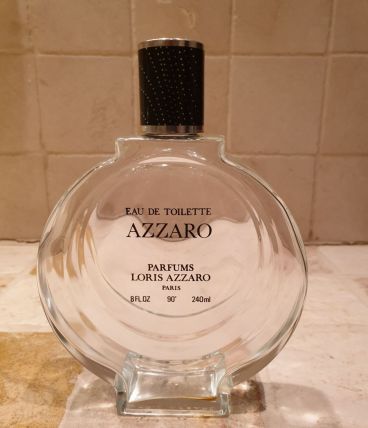 Flacon lenticulaire Azzaro pour femme années 80 plus édité
