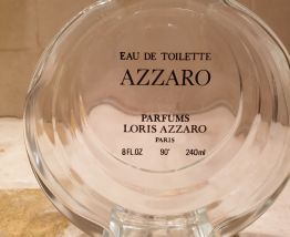 Flacon lenticulaire Azzaro pour femme années 80 plus édité