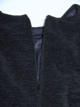 Robe longue fourreau fendu. Tissu crèpe noir. Taille 36. 