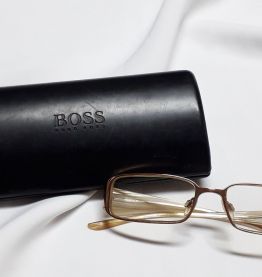 Monture de lunette dorée Hugo Boss