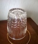 Seau à glaçons vintage en verre ciselé