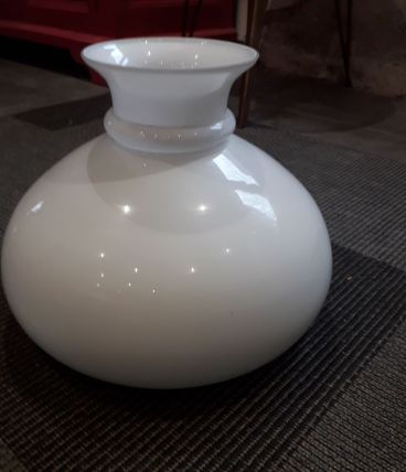Globe en Opaline blanc