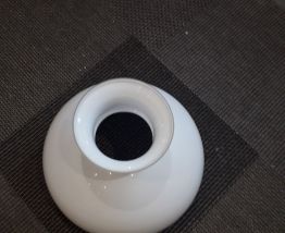 Globe en Opaline blanc