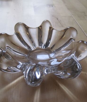 cendrier en cristal des années 1960 poids 1 kg 600 vintage 