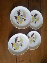 4 assiettes à dessert vintage - Sovirel France
