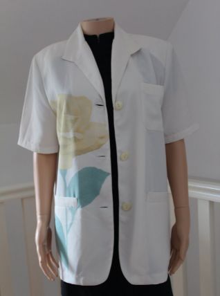 Veste ZAPA modèle vintage motif fleur T 38/40