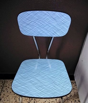 Lot chaises formica bleu