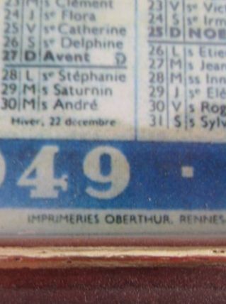 Almanach des P.T.T. sous cadre (1949)