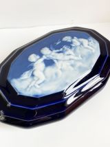 Boîte en céramique bleu