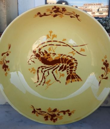 Superbe plat creux "Faïencerie Nouvelle de Provence Aubagne 