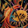Tapisserie oiseau  style Lurcat