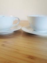 2 tasses à café/soucoupes Georges Boyer 'La pastorale'