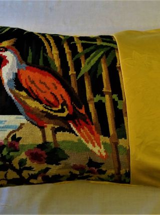 Coussin vintage " faisan "